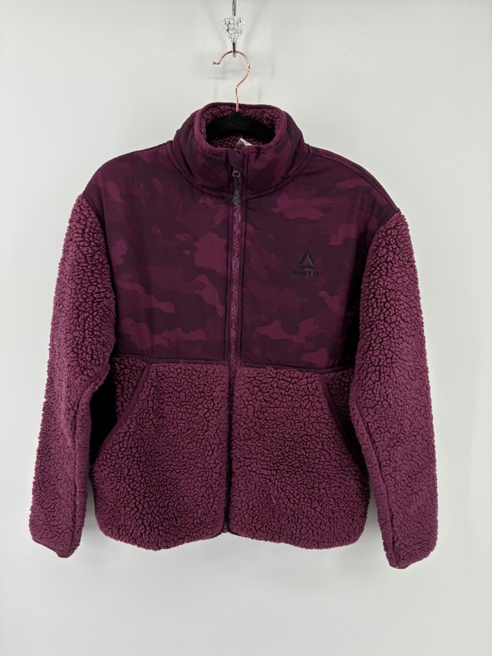 MASSIVE $10 SALE Reebok Women's Purple Burgundy Sherpa Sweater